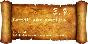 Bartánusz Vaszilia névjegykártya